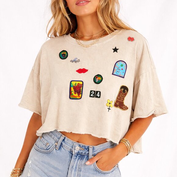 Free People Tops - Free People Tricia Fix Vintage Patchwork Kk Tee Womens X-Small